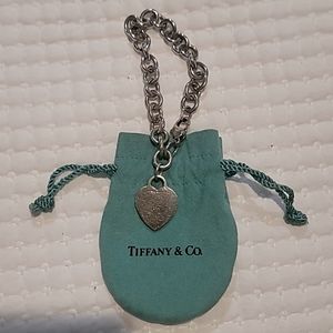 Tiffany & co sterling .925 heart charm bracelet
